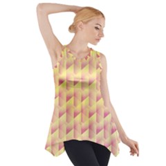 Geometric Pink & Yellow  Side Drop Tank Tunic by Zandiepants