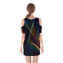 Abstract Rainbow Lily, Colorful Mystical Flower  Cutout Shoulder Dress View2