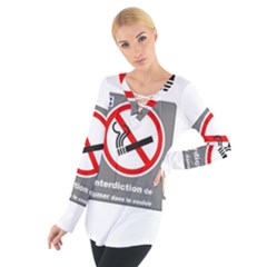 No Smoking  Women s Tie Up Tee by MRTACPANS