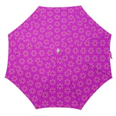 Pink Snowflakes Spinning In Winter Straight Umbrellas by DianeClancy