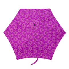 Pink Snowflakes Spinning In Winter Mini Folding Umbrellas by DianeClancy