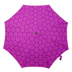 Pink Snowflakes Spinning In Winter Hook Handle Umbrellas (medium) by DianeClancy