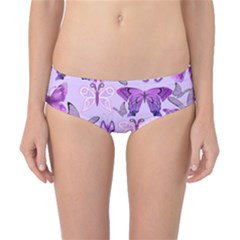 Purple Awareness Butterflies Classic Bikini Bottoms by FunWithFibro