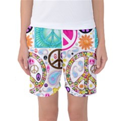 Peace Collage Women s Basketball Shorts by StuffOrSomething