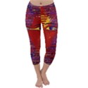 Conundrum Iii, Abstract Purple & Orange Goddess Capri Winter Leggings  View1