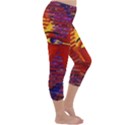 Conundrum Iii, Abstract Purple & Orange Goddess Capri Winter Leggings  View3