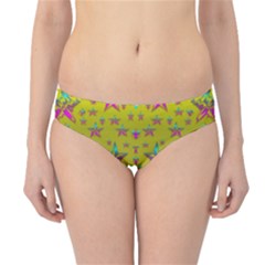 Flower Power Stars Hipster Bikini Bottoms by pepitasart