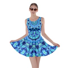 Blue Sea Jewel Mandala Skater Dress by Zandiepants