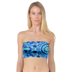 Blue Sea Jewel Mandala Bandeau Top by Zandiepants