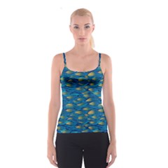 Blue Waves Spaghetti Strap Top by FunkyPatterns