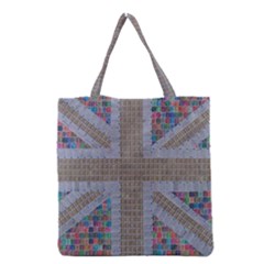 Multicoloured Union Jack Grocery Tote Bag by cocksoupart