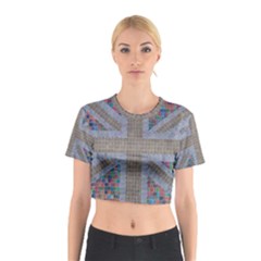 Multicoloured Union Jack Cotton Crop Top by cocksoupart