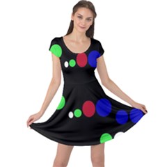 Colorful Dots Cap Sleeve Dresses by Valentinaart