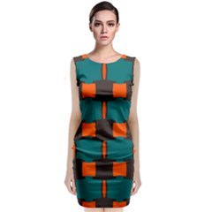 3 Colors Shapes Pattern                                     Classic Sleeveless Midi Dress by LalyLauraFLM