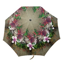 Wonderful Tropical Design With Palm And Flamingo Folding Umbrellas by FantasyWorld7