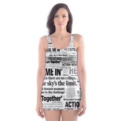 Hillary 2016 Historic Headlines Skater Dress Swimsuit by blueamerica