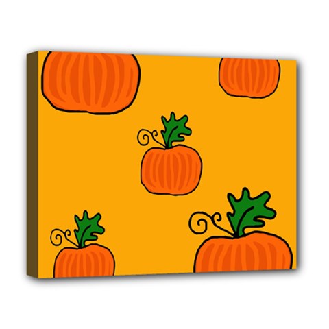 Thanksgiving Pumpkins Pattern Deluxe Canvas 20  X 16   by Valentinaart