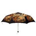 Halloween, Funny Pumpkin With Skull And Spider In The Night Folding Umbrellas View3