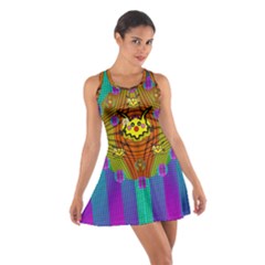 Flower Mice In Peace Balls Pop Art Cotton Racerback Dress by pepitasart