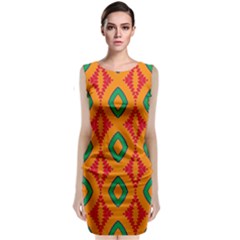 Rhombus And Other Shapes Pattern                                                        Classic Sleeveless Midi Dress by LalyLauraFLM