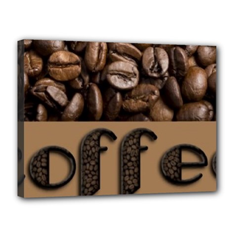 Funny Coffee Beans Brown Typography Canvas 16  X 12  by yoursparklingshop