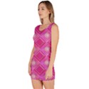 Pink Sweet Number 16 Diamonds Geometric Pattern Sleeveless Bodycon Dress View2