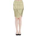 Summer sand color pink and yellow stripes Midi Wrap Pencil Skirt View1