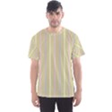 Summer sand color lilac pink yellow stripes pattern Men s Sport Mesh Tee View1