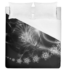 Silver Feather And Ball Decoration Duvet Cover Single Side (queen Size) by picsaspassion