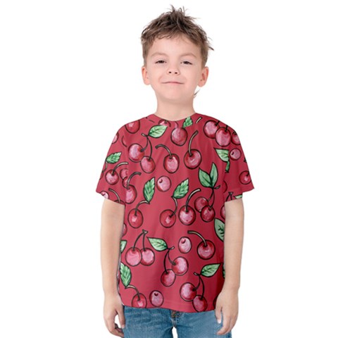 Cherry Cherries For Spring Kids  Cotton Tee by BubbSnugg