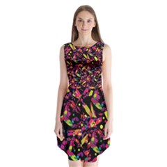 Colorful Dragonflies Design Sleeveless Chiffon Dress   by Valentinaart