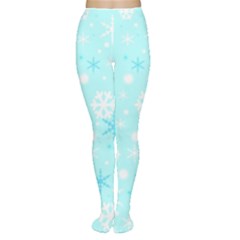 Blue Xmas Pattern Women s Tights by Valentinaart