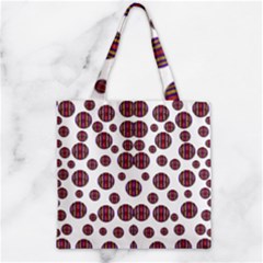 Shimmering Polka Dots Zipper Grocery Tote Bag by pepitasart