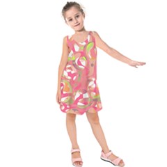 Pink Smoothie  Kids  Sleeveless Dress by Valentinaart