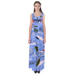 Sea Empire Waist Maxi Dress by Valentinaart