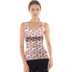 Gorgeous Pink Flower Pattern Tank Top by Brittlevirginclothing