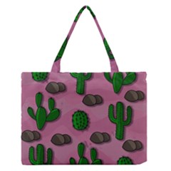 Cactuses 2 Medium Zipper Tote Bag by Valentinaart