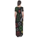 Colorful Xmas pattern Short Sleeve Maxi Dress View2