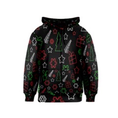 Green And  Red Xmas Pattern Kids  Zipper Hoodie by Valentinaart