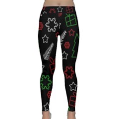 Green And  Red Xmas Pattern Classic Yoga Leggings by Valentinaart