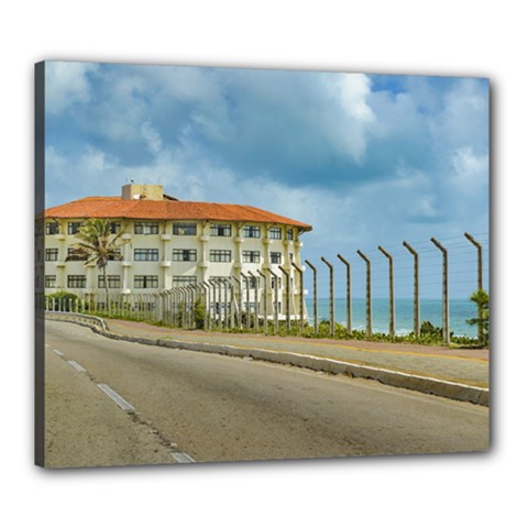 Eclectic Style Building Natal Brazil Canvas 24  X 20  by dflcprints