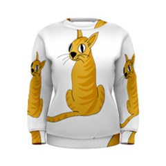 Yellow Cat Women s Sweatshirt by Valentinaart