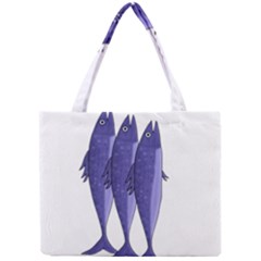 Mackerel  - Purple Mini Tote Bag by Valentinaart