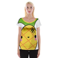 Kawaii Pineapple Women s Cap Sleeve Top by CuteKawaii1982