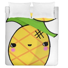 Kawaii Pineapple Duvet Cover Double Side (queen Size) by CuteKawaii1982