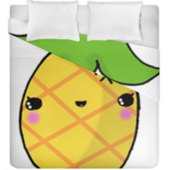 Kawaii Pineapple Duvet Cover Double Side (king Size) by CuteKawaii1982