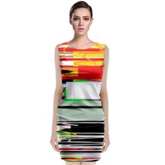 Lines And Squares  Classic Sleeveless Midi Dress by Valentinaart