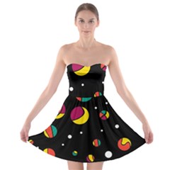 Colorful Dots Strapless Bra Top Dress by Valentinaart