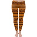 Orange barbwire pattern Classic Winter Leggings View1