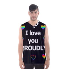 Proudly Love Men s Basketball Tank Top by Valentinaart